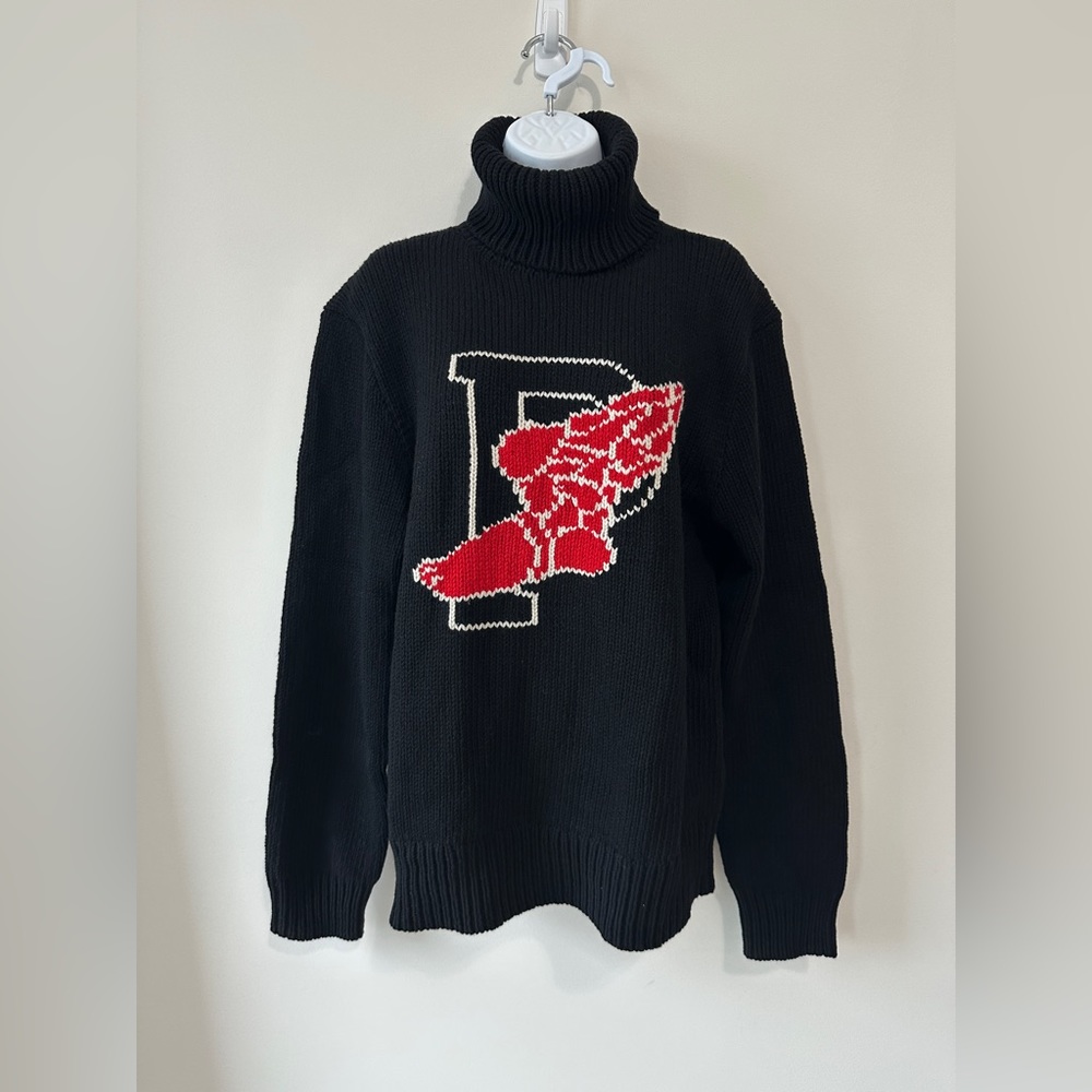 Authentic Polo Ralph Lauren 1992 POPULAR Pwing Turtleneck Knit Sweater Size M - Picture 3 of 9